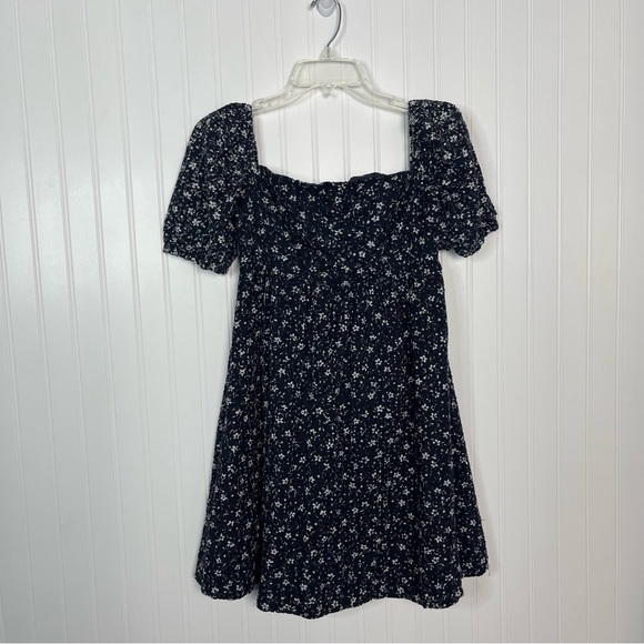Anthropologie Maeve Dress Size 6 Lillianne Navy Floral Eyelet Boho Summer - Picture 3 of 12